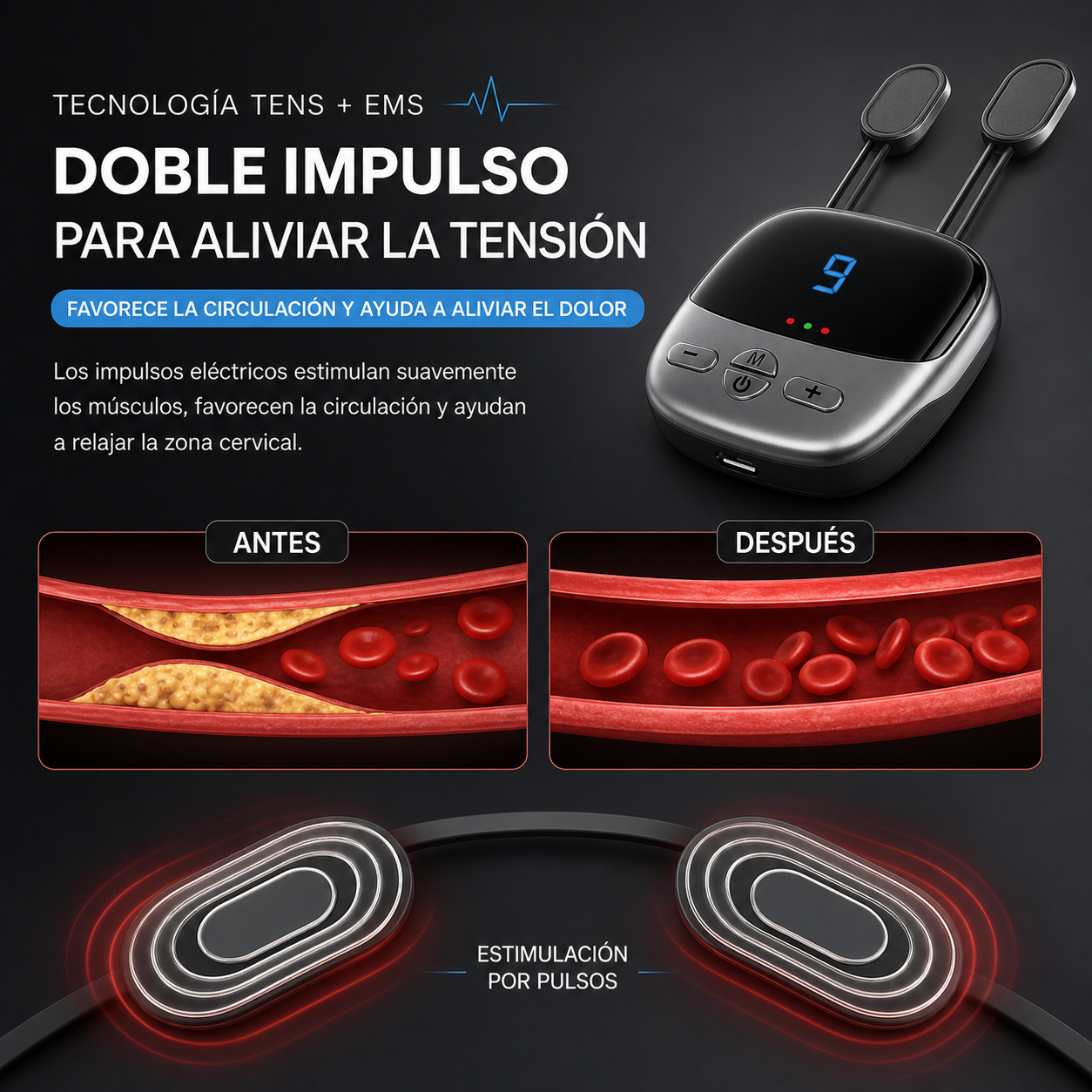 Masajeador Cervical EMS con Calor Sowik™